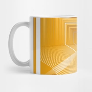 Geometric lineart yellow minimalist Mug